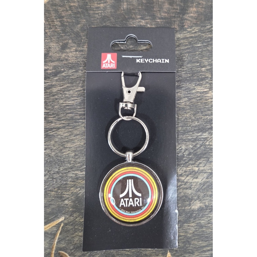 ATARI Round Logo Metal Keychain